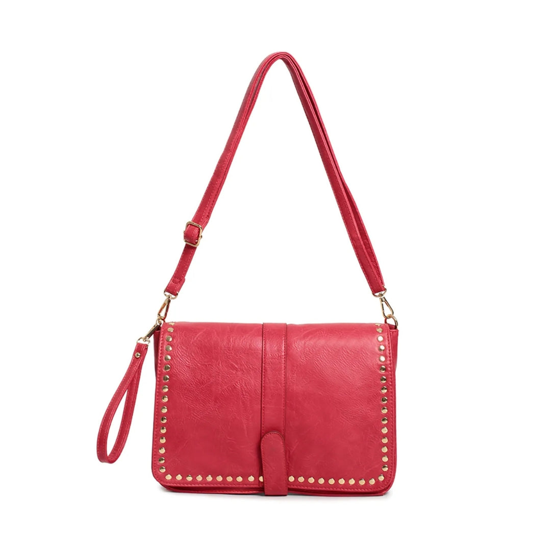 Elegante Crossbody-Bag mit Nieten - vielseitig und stilvoll (mittelgroß)