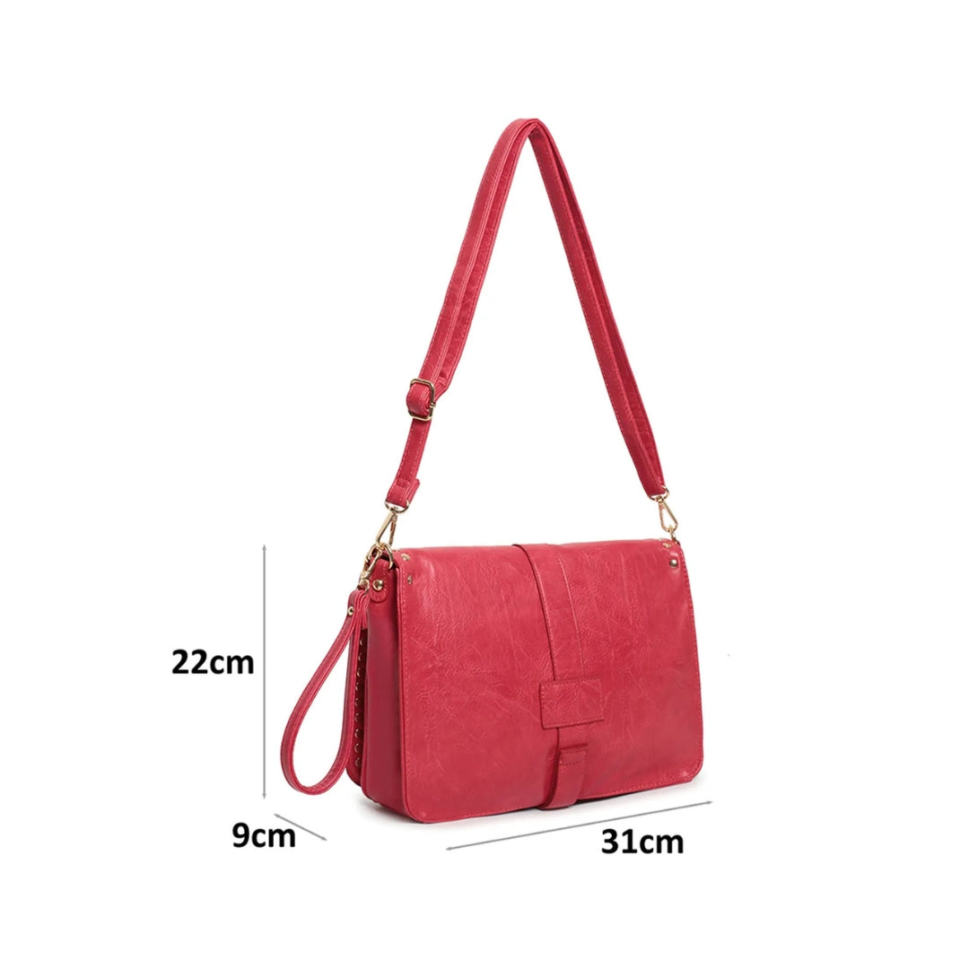 Elegante Crossbody-Bag mit Nieten - vielseitig und stilvoll (mittelgroß)