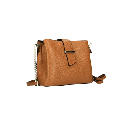 Amelie - Elegante Damen Lederhandtasche mit Klappe & 3 Fächern