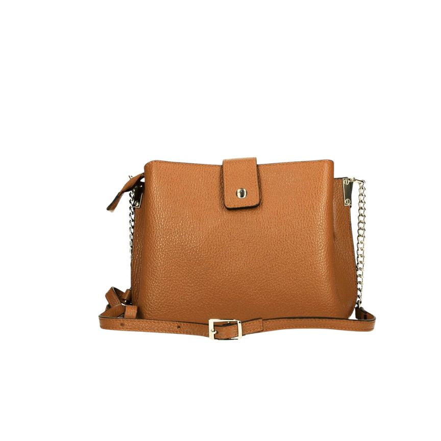 Amelie - Elegante Damen Lederhandtasche mit Klappe & 3 Fächern