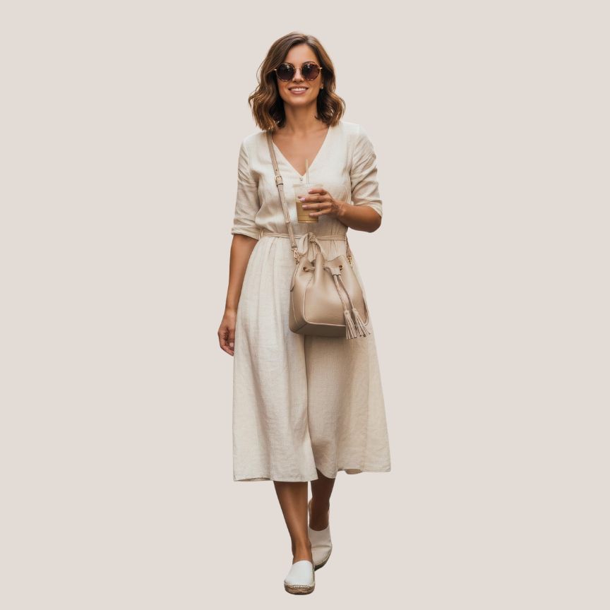 Beuteltasche aus echtem Leder mit Kordelzug, Lederfransen & Crossbody Riemen - "Toscana"