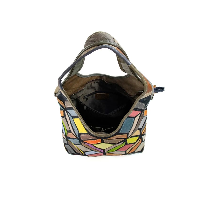 Bunte Damen Umhängetasche - mittelgroß, leicht & alltagsfreundlich