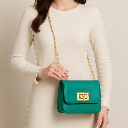 Bunte Handtasche - Party Clutch mit Kettenriemen