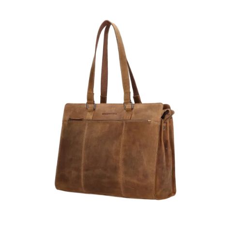 Business Ledertasche 15-Zoll - Laptoptasche Aktentasche mit großem Stauraum braun