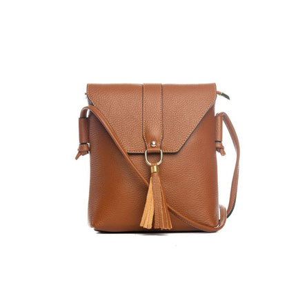 Damen Crossbody-Tasche aus Echtleder - kompakt, geräumig, praktisch