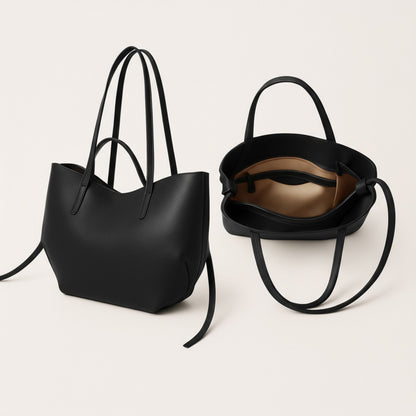 Damen Einkaufstasche-Shopper Tasche; 2-er Set: stilvoll, trendy & geräumig