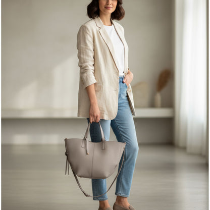 Damen Einkaufstasche-Shopper Tasche; 2-er Set: stilvoll, trendy & geräumig