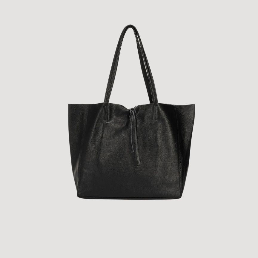 Italienische Leder Shopper-Tasche für Damen - praktisch, schlicht, robust