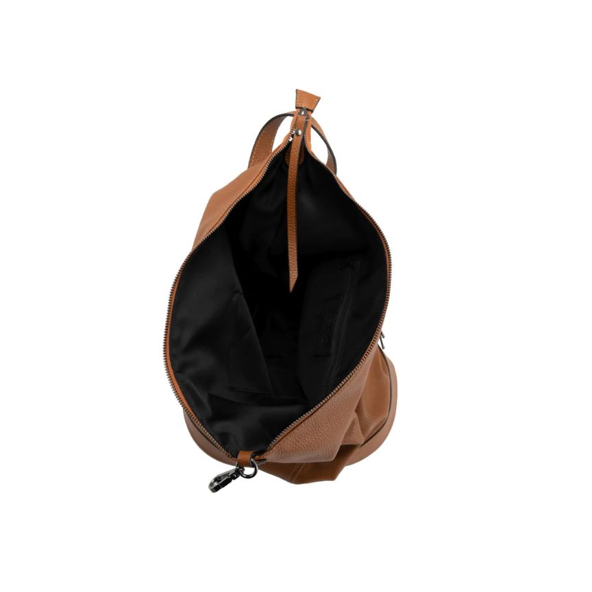 Damen Fashion Lederrucksack - Erweiterbar & Stilvoll mit Henkel, Seiten- & Innentasche