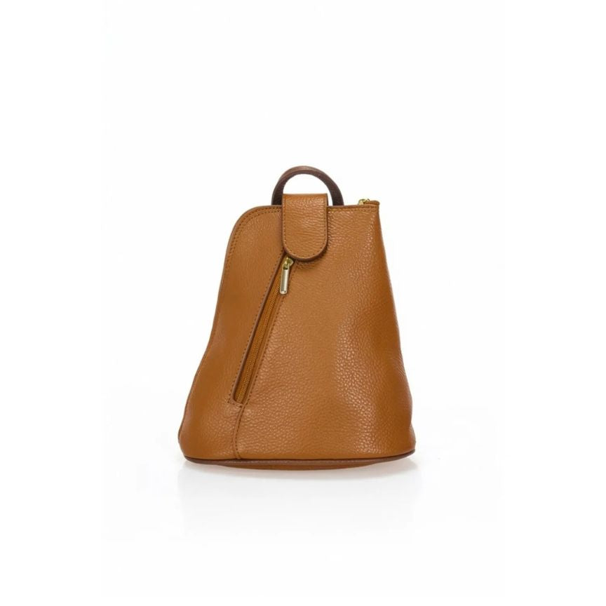 Damen Fashion Lederrucksack - Kleiner City-Rucksack mit Fronttasche