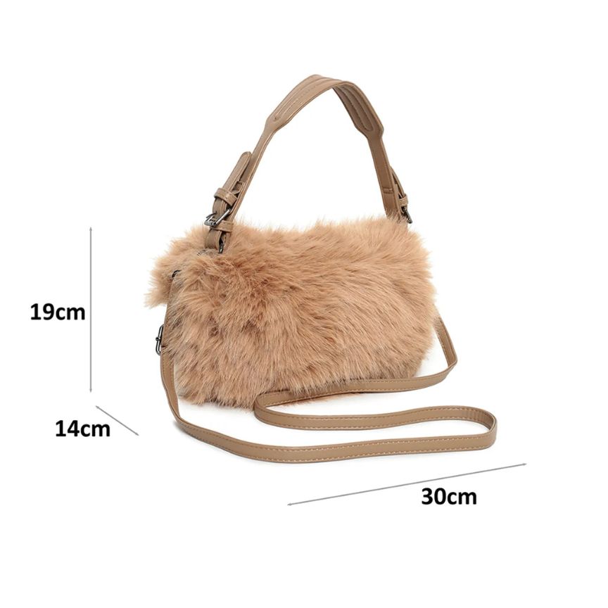 Damen Handtasche aus Faux-Fur - weich, leicht und modern