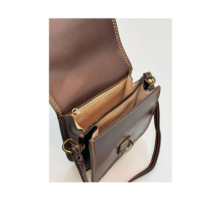 Damen Handtasche aus echtem Leder - Elegant & Stilvoll mit Schultergurt, 2 Fächern