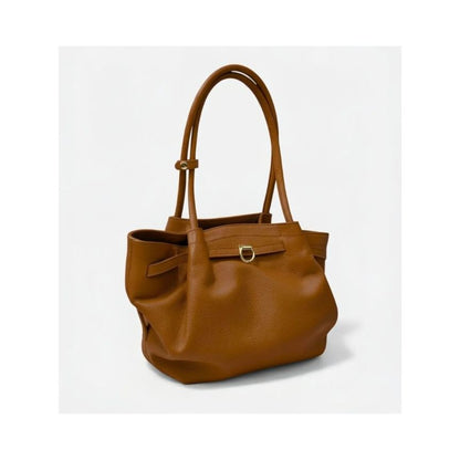 "Melania" - Damen Leder Henkeltasche - Elegante Handtasche mit langen Henkeln