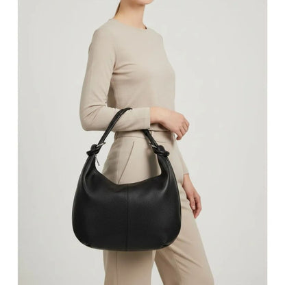 "Briella" - Damen Henkeltasche - Stilvolle Lederhandtasche mit Knotendetail