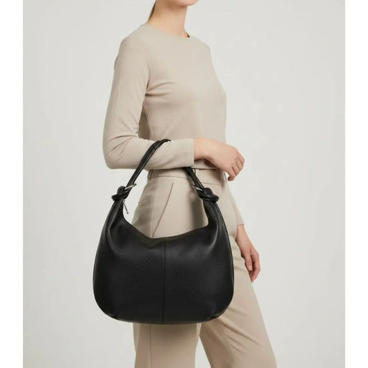 "Briella" - Damen Henkeltasche - Stilvolle Lederhandtasche mit Knotendetail