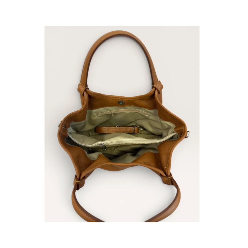 "Eva" - Stilvolle Damen Henkeltasche aus Leder für jeden Tag - mittelgroß