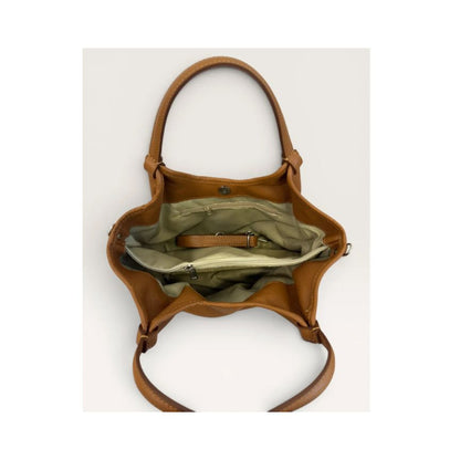 "Eva" - Stilvolle Damen Henkeltasche aus Leder für jeden Tag - mittelgroß