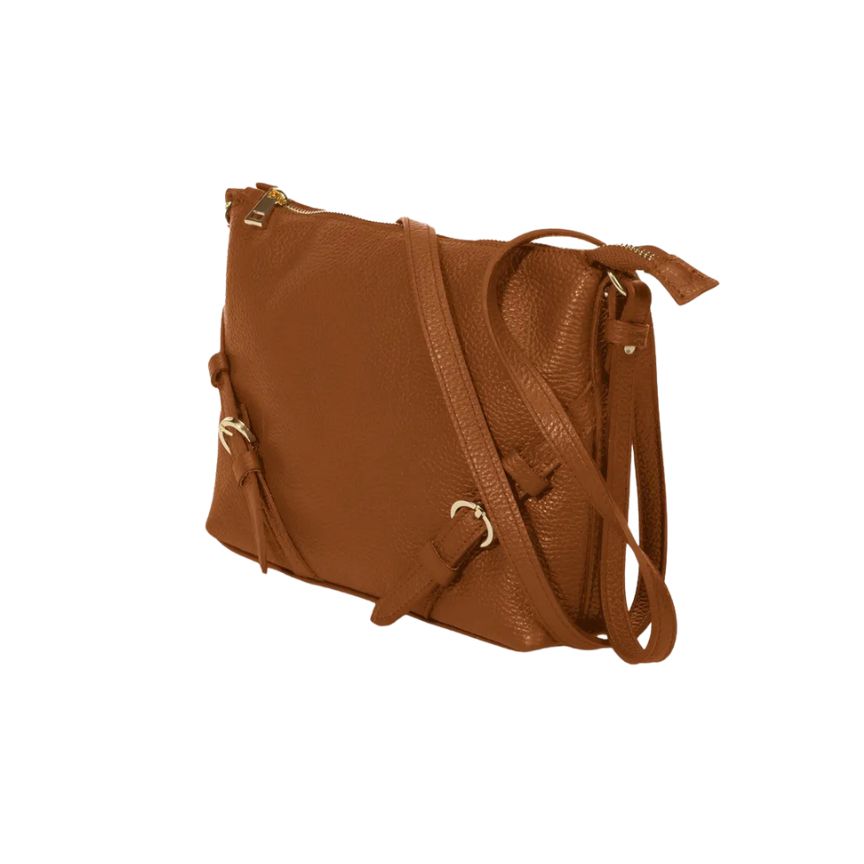 Italienische Damen Handtasche aus Echtleder - mittelgroß, modern, stilvoll