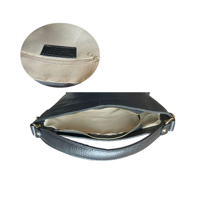 Damen Leder-Shoppertasche mit Seitentasche und Henkel für Alltag & Büro