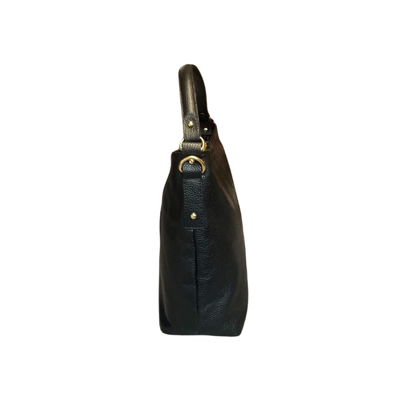 Damen Leder-Shoppertasche mit Seitentasche und Henkel für Alltag & Büro