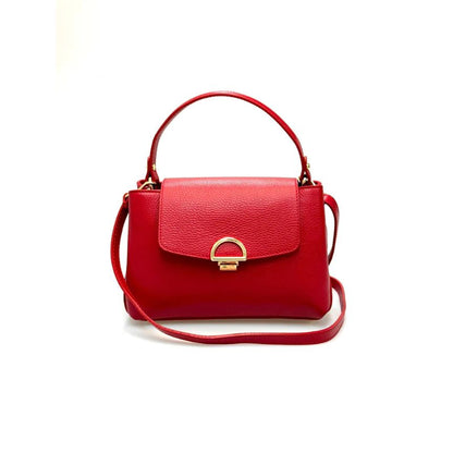 Damen Leder Clutch - Elegante Handtasche mit Henkel & 2 Fächern - Modern & Vielseitig