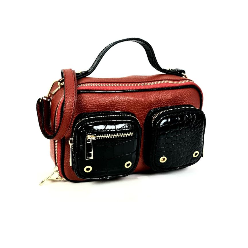 Damen Leder Crossbodybag 2026 - Modern, Edel, mit zwei Fronttaschen