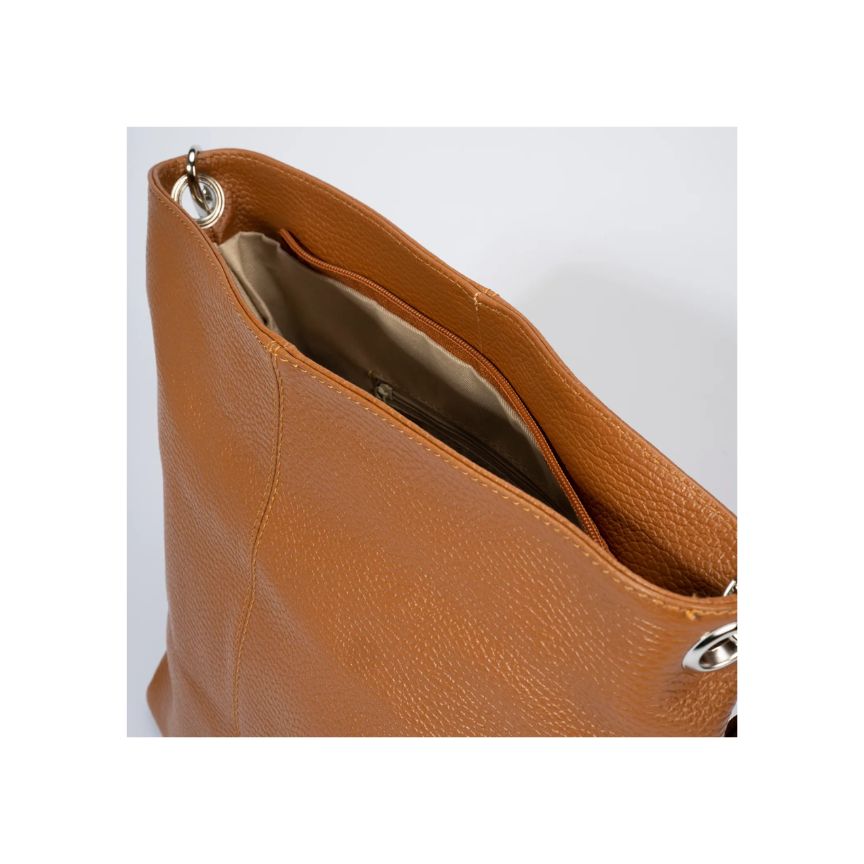 Damen Leder Einkaufstasche aus Italien - Mittelgroß, Echtleder, Shopper