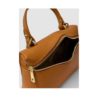 Damen Leder Handtasche - Minimalistisch, Elegant & Stilvoll mit Henkel und Schultergurt