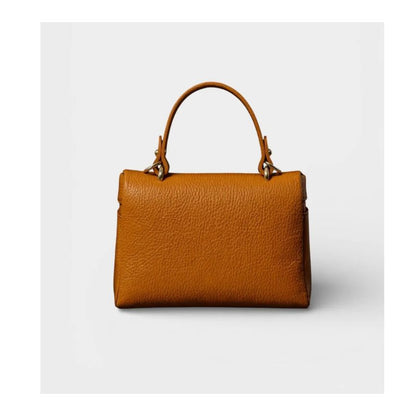 Damen Leder Handtasche - Minimalistisch, Elegant & Stilvoll mit Henkel und Schultergurt