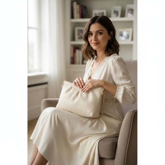Damen Handtasche aus Echtleder - mittelgroß, schlicht, stilvoll