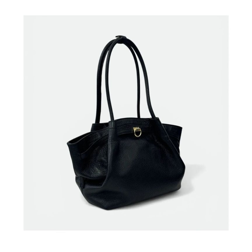 "Melania" - Damen Leder Henkeltasche - Elegante Handtasche mit langen Henkeln