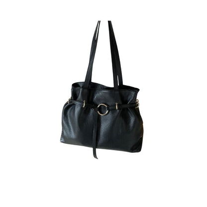 Damen Leder Shopper-Tasche mit edlen Details - geräumig