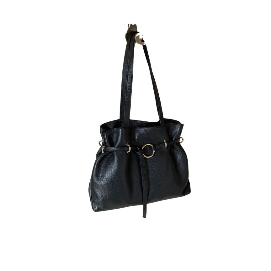 Damen Leder Shopper-Tasche mit edlen Details - geräumig