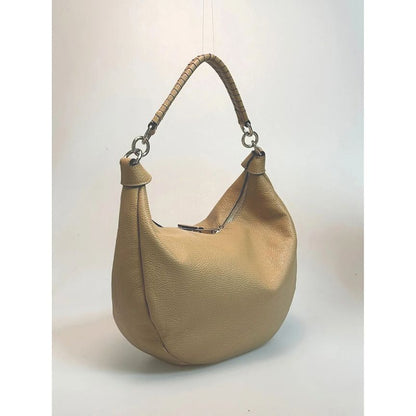 Damen Leder Mondtasche - Stilvolle Handtasche mit kurzem Henkel & abnehmbarem Schultergurt