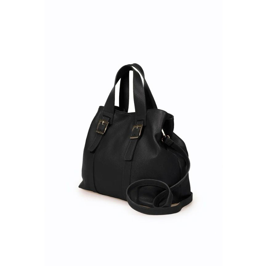 Damen Leder Shopper-Tasche mit Henkeln - Schlicht & Elegant