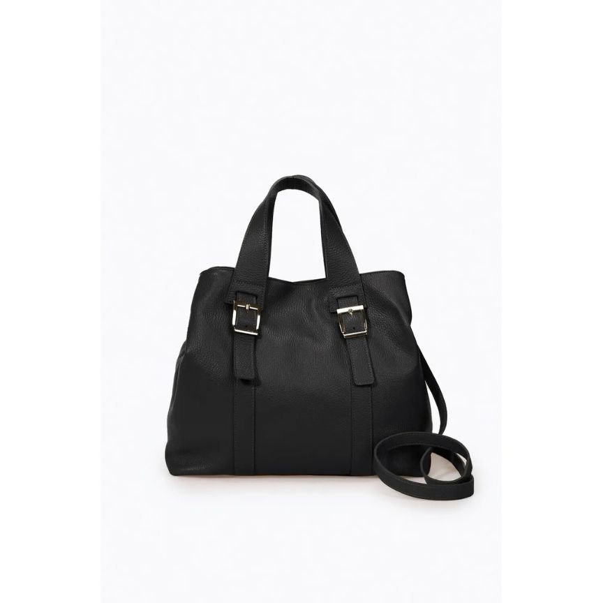 Damen Leder Shopper-Tasche mit Henkeln - Schlicht & Elegant