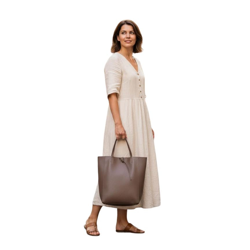 Damen Leder Shopper aus italienischem Leder - elegant, geräumig & vielseitig