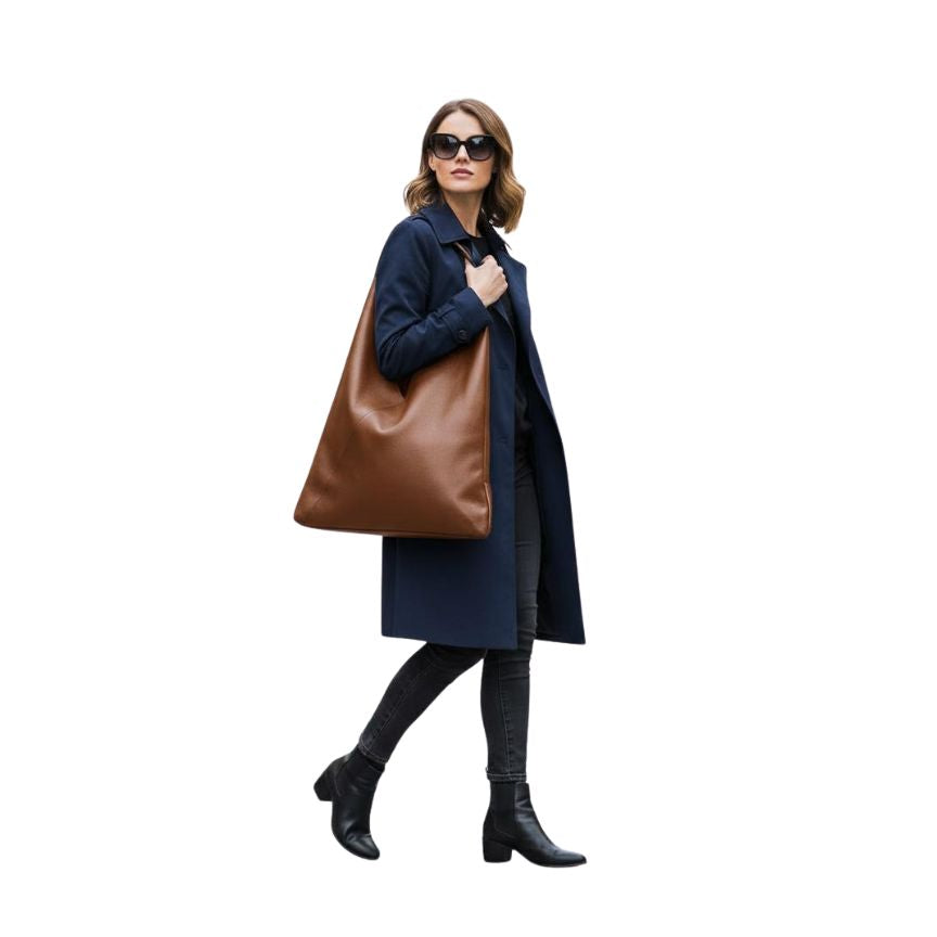Damen Leder Shopper-Tasche "Laila" - Stilvolle Schultertasche für jeden Anlass