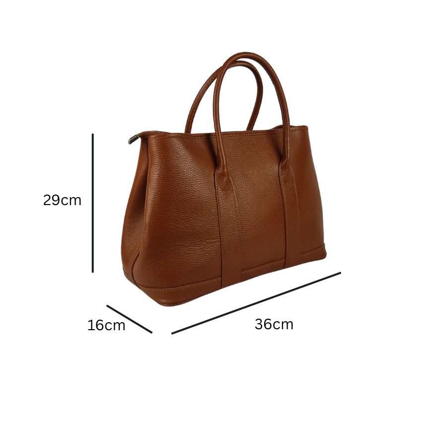 Damen Leder Tote Bag - Henkeltasche fürs Büro und Alltag (2-er Set)