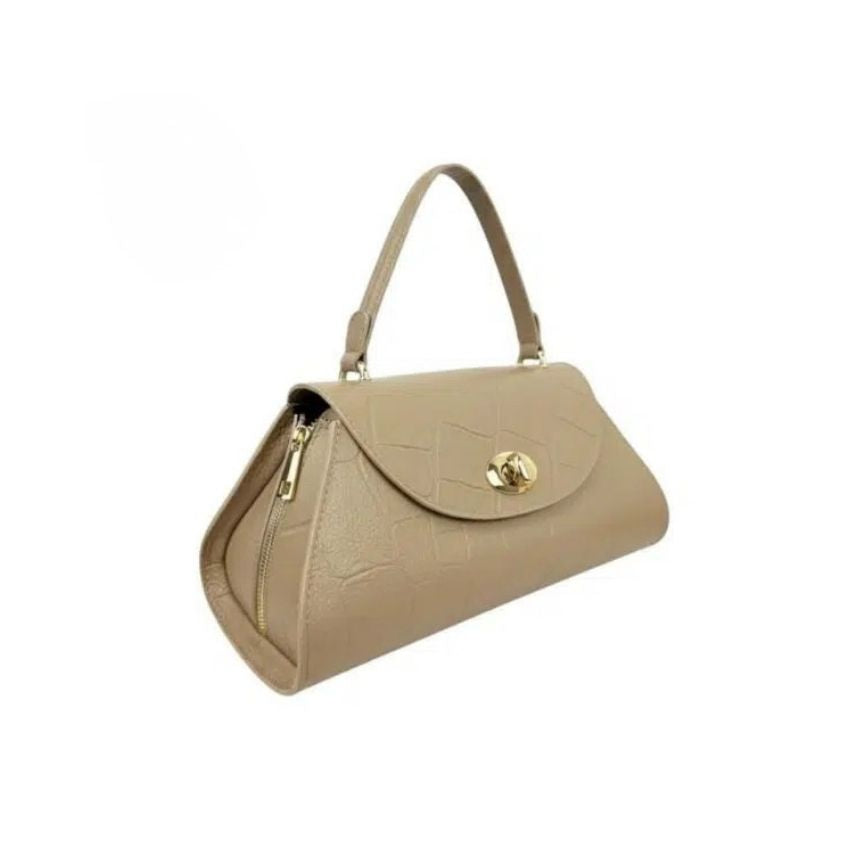 "Christell" - Elegante Lederhandtasche mit Henkel - stilvoll und eventtauglich