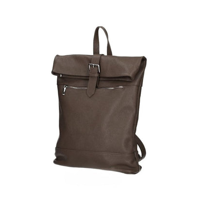 Damen Lederrucksack - Mittelgroß & Erweiterbar mit Fronttasche, Rückseitentasche & Henkel