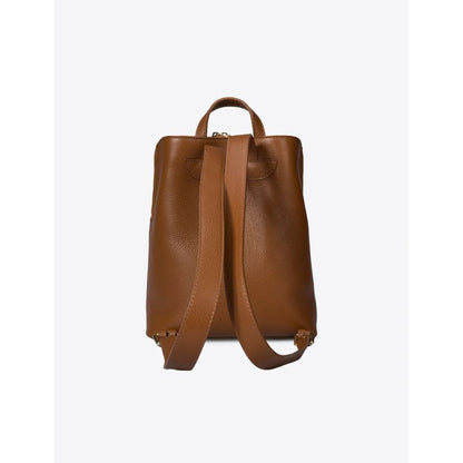 Damen Lederrucksack - Praktisch mit Fronttasche, 2 Fächern, Henkel & Schultergurt