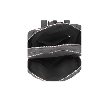 Damen Lederrucksack - Schlicht & Elegant mit 2 Hauptfächern, Fronttasche & Henkel - Mittelgroß