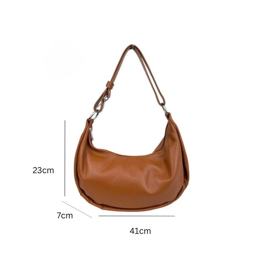 Italienische Damen Schultertasche - Vielseitig, schlicht & edel