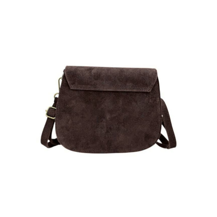 Damen Schultertasche aus Wildleder mit Fronttasche - modern, vielseitig, beliebt