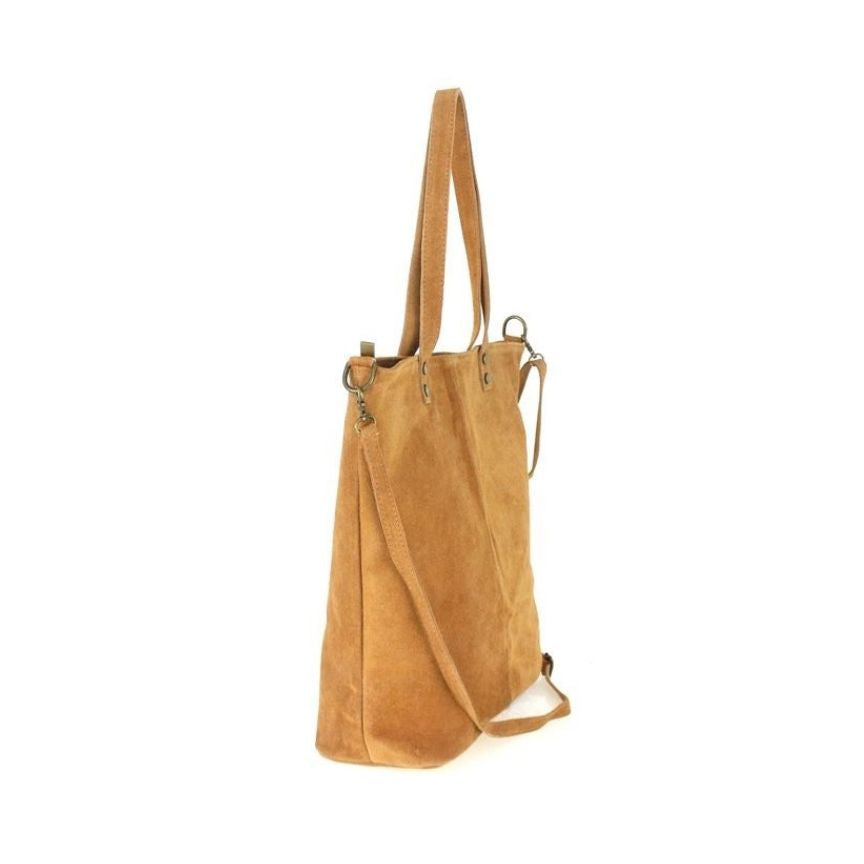 Damen Shopper aus Wildleder - Mittelgroß, Elegant und Praktisch