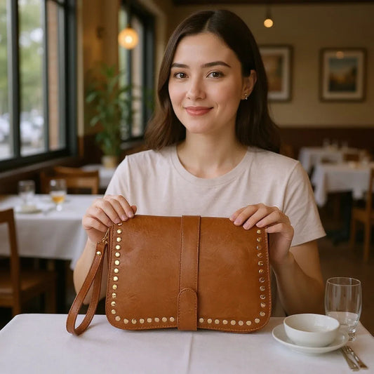 Elegante Damen Handtasche mit Nieten - Alltagstauglich