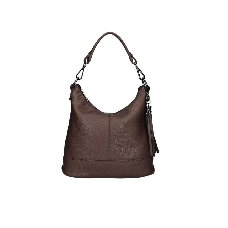 Italienische Leder Umhängetasche Damen - praktischer Shopper