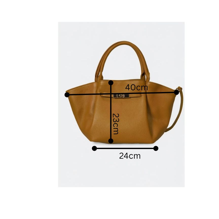 "Martina" - Damen Henkeltasche - Stilvolle Lederhandtasche mit Henkeln