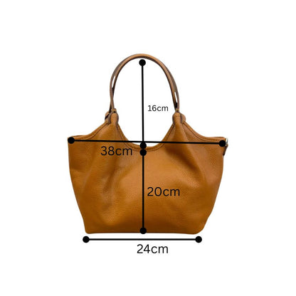 "Eva" - Stilvolle Damen Henkeltasche aus Leder für jeden Tag